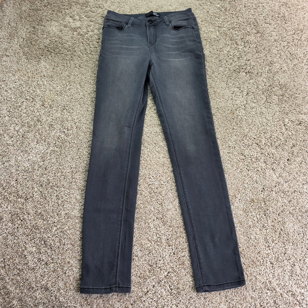 1822 Denim Skinny Jeans Womens 6/28 Black Faded Casual Stretch Mid Rise Pants